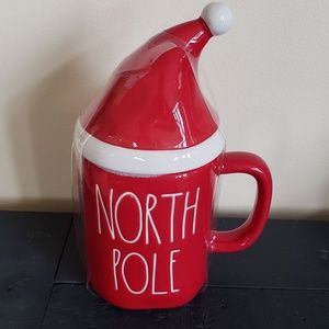 NWT Rae Dunn North Pole LL Red Mug With Hat